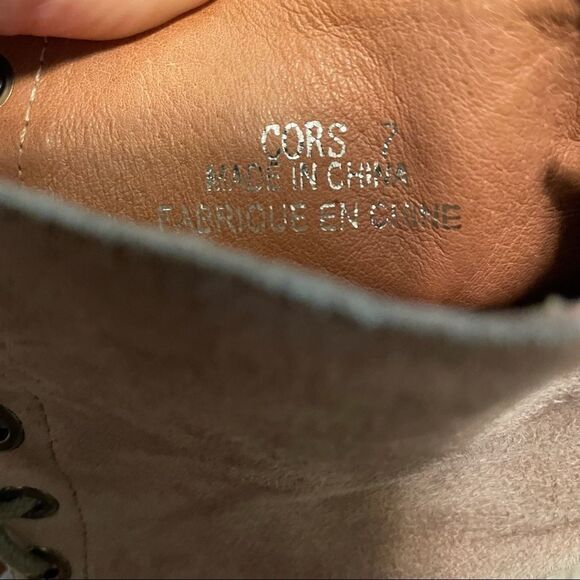 Revolve Jeffrey Campbell Cors Lace Up Booties Beige Suede - Picture 10 of 12